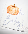 Pumpkin Oh Baby Shower Fall Pumpkin Baby Shower Orange Blue Boy Baby Shower Pumpkin Oh Baby Cocktail, Luncheon or Dinner Napkins Set of 25