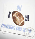 Football Baby Shower Napkins Oh Boy Baby Shower Football Baby Boy Sports Baby Shower Personalized Football Tailgate Shower Napkins Set of 25