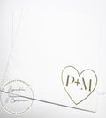 Heart Initials Wedding Napkin Bridal Shower Sage Bridal Shower Green Wedding Personalized Cocktail, Luncheon or Dinner Napkins Set of 25