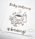 A Baby is Brewing Baby Shower Napkins Coffee Bar Baby Brunch Fall Baby Shower Latte Decor Personalized Cocktail Napkins, Set of 25