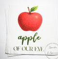 Apple of our Eye Baby Shower Apple Birthday Fall Baby Shower Apple Fall Birthday Red Apple Cocktail, Luncheon or Dinner Napkins Set of 25