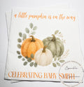 A Little Pumpkin on the Way Baby Shower Napkins Fall Baby Shower Napkins Gender Neutral Pumpkin Baby Shower Personalized Napkins, Set of 25