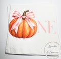 Pumpkin First Birthday Pumpkin Pink Bow Pumpkin One Birthday Pink Bow Pumpkin Girl 1st Bday Cocktail, Luncheon or Dinner Napkins Set of 25