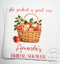 She Picked a Good One Apple Bridal Shower Napkins Fall Apple Bridal Shower Personalized Cocktail, Luncheon or Dinner Napkins Set of 25