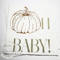 Pumpkin Oh Baby Shower Fall Pumpkin Baby Shower Gender Neutral Pumpkin Oh Baby Reveal Cocktail, Luncheon or Dinner Napkins Set of 25