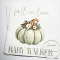 Fall in Love With Baby Fall Baby Shower Falling in Love Baby Pumpkin Baby Shower Personalized Cocktail, Luncheon or Dinner Napkins Set of 25
