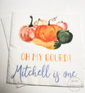 Oh my Gourd First Birthday Our Lil' Pumpkin is Turning 1 Little Pumpkin Fall First Birthday Personalized Cocktail Napkins, Set of 25