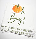 Oh Boy Pumpkin Napkins Fall Baby Shower Napkins Boy Neutral Green Pumpkin Baby Shower Fall Baby Shower Personalized Napkins, Set of 25
