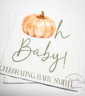 Oh Baby Pumpkin Napkins Fall Baby Shower Napkins Gender Neutral Green Pumpkin Baby Shower Fall Baby Shower Personalized Napkins, Set of 25