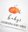 Oh Baby Pumpkin Napkins Fall Baby Shower Napkins Gender Neutral Pumpkin Baby Shower Fall Baby Shower Personalized Napkins, Set of 25