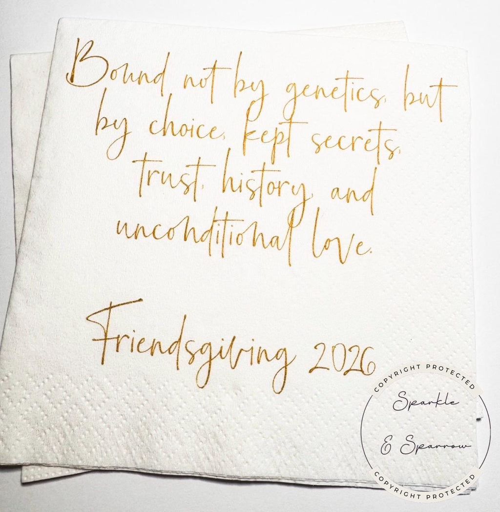 Friendsgiving Napkins Thanksgiving Party Napkins Holiday Hostess Gift Friendsgiving 2026 Fall Cocktail Napkins Friendsgiving Decor Set of 25