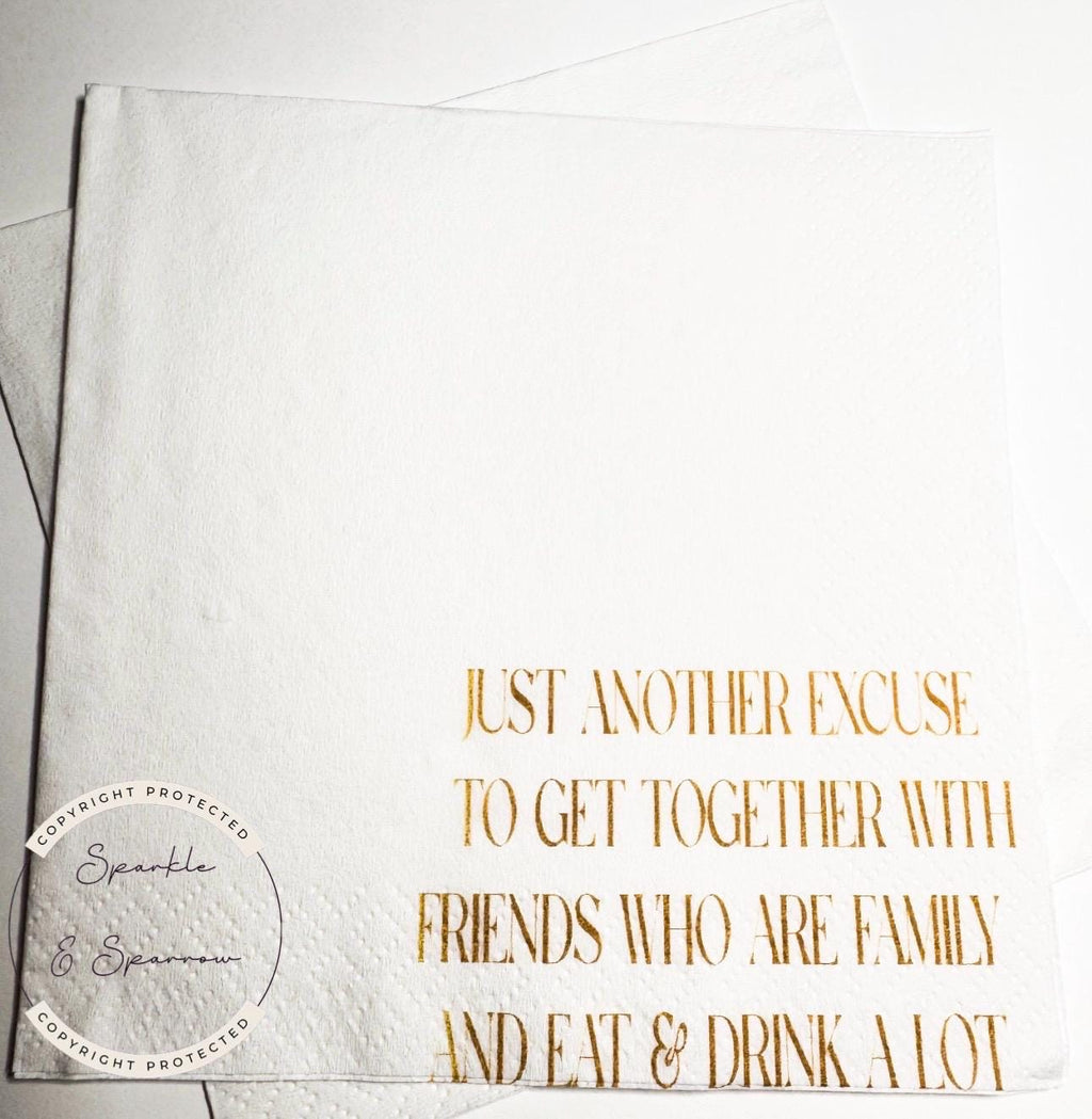 Friendsgiving Napkins Thanksgiving Party Napkins Holiday Hostess Gift Friendsgiving 2026 Fall Cocktail Napkins Friendsgiving Decor Set of 25