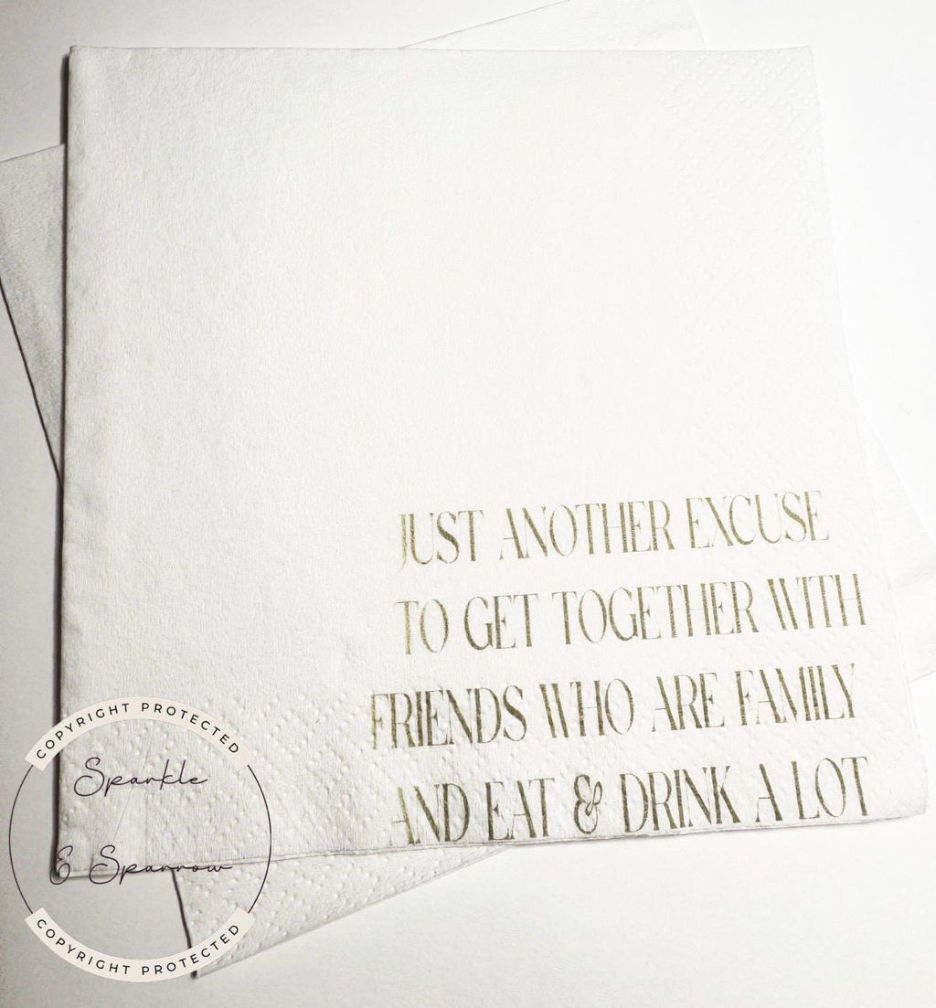 Friendsgiving Napkins Thanksgiving Party Napkins Holiday Hostess Gift Friendsgiving 2026 Fall Cocktail Napkins Friendsgiving Decor Set of 25