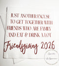 Friendsgiving Napkins Thanksgiving Party Napkins Holiday Hostess Gift Friendsgiving 2026 Fall Cocktail Napkins Friendsgiving Decor Set of 25