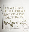 Friendsgiving Napkins Thanksgiving Party Napkins Holiday Hostess Gift Friendsgiving 2026 Fall Cocktail Napkins Friendsgiving Decor Set of 25