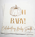 Oh Baby Pumpkin Napkins Fall Baby Shower Napkins Gender Neutral Pumpkin Baby Shower Fall Baby Shower Personalized Napkins, Set of 25