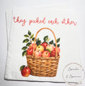 They Picked Each Other Apple Engagement Party Napkins Fall Apple Engagement Party Red Apple Cocktail, Luncheon or Dinner Napkins Set of 25
