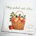 They Picked Each Other Apple Engagement Party Napkins Fall Apple Engagement Party Red Apple Cocktail, Luncheon or Dinner Napkins Set of 25