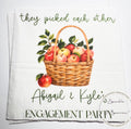 They Picked Each Other Apple Engagement Party Napkins Fall Apple Engagement Personalized Cocktail, Luncheon or Dinner Napkins Set of 25