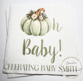 Pumpkin Oh Baby Shower Fall Pumpkin Baby Shower Gender Neutral Pumpkin Oh Baby Personalized Cocktail, Luncheon or Dinner Napkins Set of 25