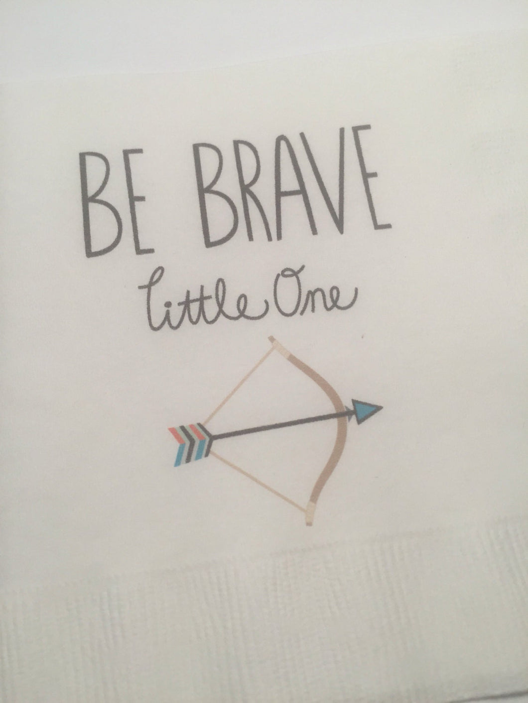 Be Brave Little One Adventure Wild One Tribal Bow and Arrow Birthday Party Baby Shower Cocktail or Luncheon Napkins, Set of 25