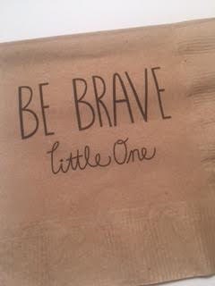 Be Brave Little One Adventure Wild One Birthday Party Baby Shower Kraft Cocktail or Luncheon Napkins, Set of 25