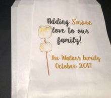 Load image into Gallery viewer, Personalized Smore Love Baby Shower Smores Favor Treat Bags  Gift Bags, Set of 10
