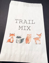 Load image into Gallery viewer, Woodland Baby Shower Birthday Party Adventure Wild One Trail Mix Favor Bags Treat Bags, Set of 10
