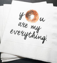 Load image into Gallery viewer, You Are My Everything Valentine Party Everything Bagel Cocktail or Luncheon Napkins, Set of 25
