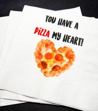 Load image into Gallery viewer, Love You to Pizzas Valentine Pizza Valentines Day Party Singles Party Galentines Cocktail Napkins, Set of 25
